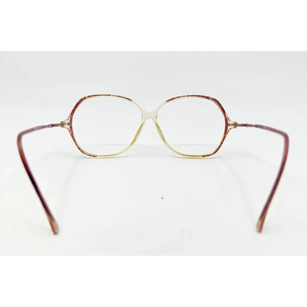 Silver Dollar Olive Eyeglasses Womens Burgundy Clear Oversized Frames 135